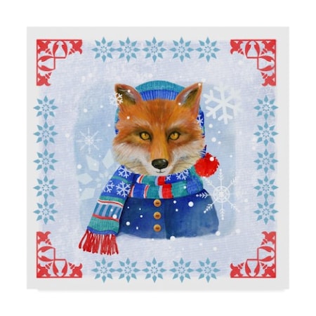 Fiona Stokes-Gilbert 'Winter Fox' Canvas Art,18x18